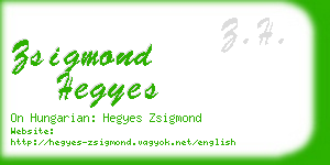 zsigmond hegyes business card